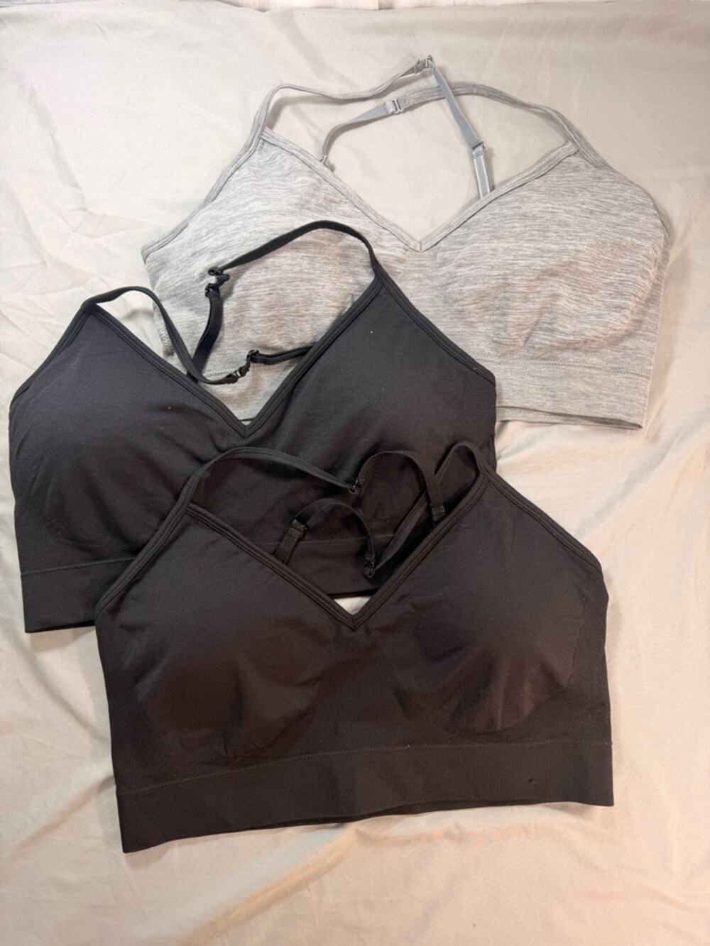 Secret Treasures Set of 3 removable pad adjustable strap Bralettes size XXXL